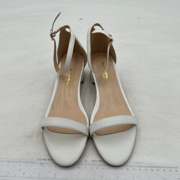 XYD Women's Chunky Low Heels Open Toe Block Heeled Dress Ankle Strap Pump - Picture 3 of 7